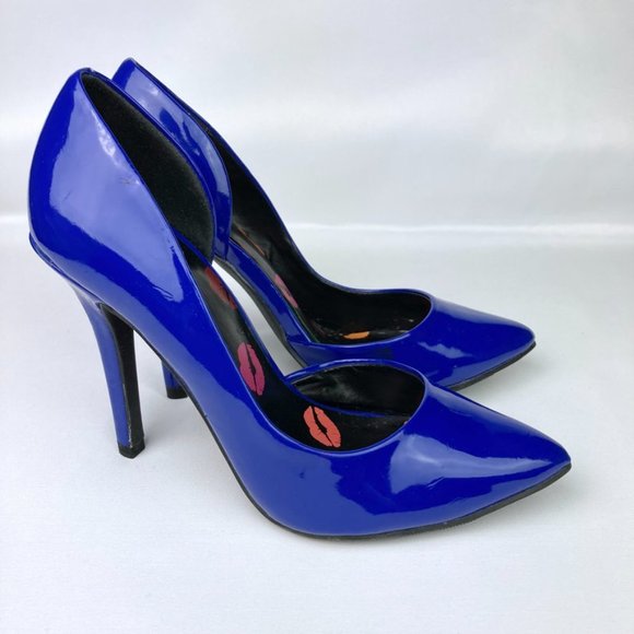 JUICY COUTURE Royal Blue Pointy High Heels - Picture 3 of 6